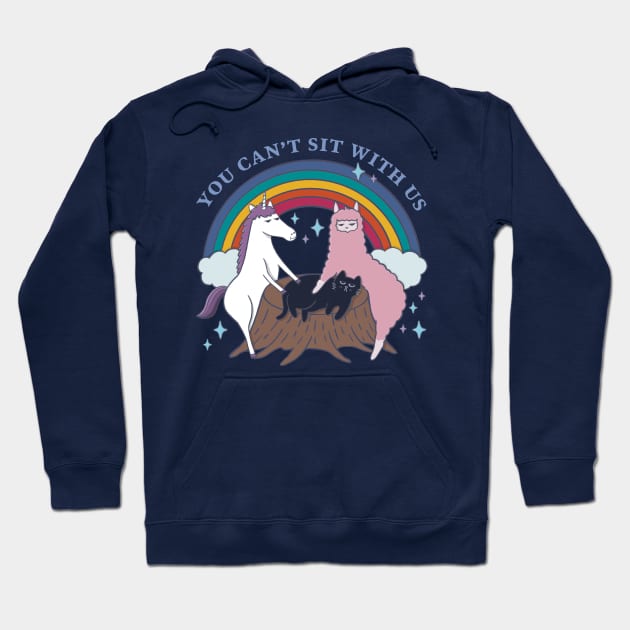 The Popular Animals -Unicorn, Llama & Cat Hoodie by awesomesaucebysandy